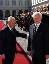 Il Presidente Ciampi accoglie al Palazzo del Quirinale il Presidente della Repubblica di Ungheria Ferenc Madl, in occasione della visita di Stato in Italia.