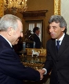 Il Presidente Ciampi con il Sindaco di Palermo Diego Cammarata a villa Pajno
