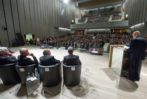 Il Presidente Giorigo Napolitano rivolge il suo indirizzo di saluto in occasione del convegno "Luigi Spaventa. La sua vita, le sue passioni, le sue lezioni" | Milano 27/09/2013
