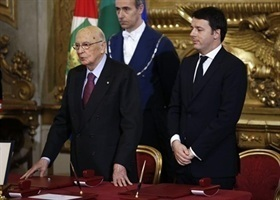 Cerimonia di giuramento del Governo Renzi