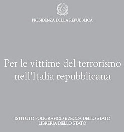 Copertina: "Per le vittime del terrorismo nell'Italia repubblicana"