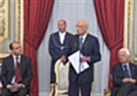 Incontro del Presidente Giorgio Napolitano con l'Associazione della Stampa Parlamentare per la cerimonia di consegna del Ventaglio