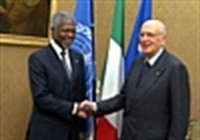 Incontro del Presidente Napolitano con il Segretario Generale delle Nazioni Unite Kofi Annan