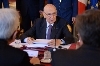 Intervento del Presidente Giorgio Napolitano alla riunione per la consegna delle relazioni conclusive dei Gruppi di lavoro in materia ecomonico-sociale ed europea e sui temi istituzionale