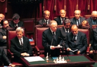Cerimonia di insediamento del Presidente della Repubblica Carlo Azeglio Ciampi -  Giuramento al Parlamento in seduta comune