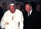 Incontro con S.S. Giovanni Paolo II al rientro della visita in Polonia.