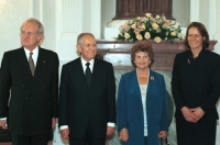Visita ufficiale nella Repubblica Federale di Germania - Il Presidente Ciampi e la moglie Franca Pilla con il Presidente della Repubblica Federale di Germania Sig. Johannes Rau e Signora