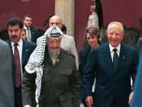 Incontro con il Presidente dell'Autorità Nazionale Palestinese, S.E. il Signor Yasser Arafat.