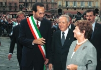 Cerimonia inaugurale del Prix Italia - Il Presidente Ciampi con il Sindaco di Siena Dott. Pierluigi Piccini.