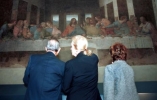 Visita alla città di Milano - Il Presidente Ciampi e la moglie Franca Pilla visitano il Cenacolo Vinciano