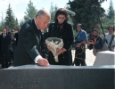 Visita di Stato in Israele - Il Presidente Ciampi rende omaggio alla tomba di Rabin.