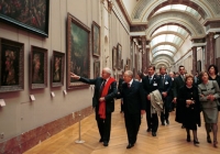 Visita nella Repubblica Francese - Il Presidente Ciampi in visita al museo del Louvre.