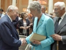 Il Presidente Ciampi salutato dai coniugi Agnelli in occasione dell'inaugurazione della Mostra Balthus