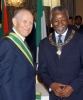 Il Presidente Ciampi e il Presidente del Sud Africana Thabo Mbeki, al termine della Conferenza Stampa a Palazzo Presidenziale di Tuynhuys