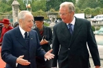 Il Presidente della Repubblica Carlo Azeglio Ciampi con  S.M. Alberto II,  Re del Belgio, durante la visita di Stato