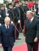 Il Presidente della Repubblica Carlo Azeglio Ciampi  con S.M. Alberto II, Re del Belgio, durante la cerimonia ufficiale di benvenuto.