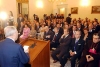 Il Presidente Ciampi durante il suo intervento con le Autorità istituzionali, politiche, civili e militari ed i Sindaci della Provincia