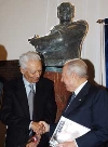 Il Presidente Ciampi con il Sen.Antonio Giolitti al termine della commemorazione di Giovanni Giolitti.