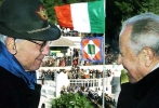 Il Presidente Ciampi ed il Gen. Luigi Poli, Presidente dell'Associazione Nazionale Combattenti della Guerra di Liberazione, al Sacrario, per la celebrazione del 60° anniversario della prima battaglia combattuta dal rinnovato Esercito Italiano.