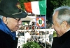 Il Presidente Ciampi ed il Gen. Luigi Poli, Presidente dell'Associazione Nazionale Combattenti della Guerra di Liberazione, al Sacrario, per la celebrazione del 60° anniversario della prima battaglia combattuta dal rinnovato Esercito Italiano.