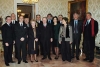 Foto ricordo del Presidente Ciampi con la moglie Franca in occasione del suo 83° Compleanno, prima di lasciare la Prefettura.