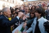 Il Presidente Ciampi al suo arrivo in città, prima tappa della sua visita di tre giorni nella Regione toscana.