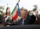Il Presidente Ciampi al suo arrivo in Piazza Unit&#224; d'Italia.