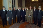 Il Presidente Ciampi con i nuovi componenti del Comitato di Presidenza dell'Associazione Nazionale Alpini.