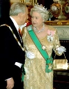 Il Presidente Ciampi con S.M. la Regina Elisabetta II, al pranzo di Stato, a Buckingam Palace