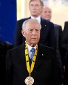 Il Presidente Ciampi con il prestigioso riconoscimento:"Il Premio internazionale Carlo Magno", nella Sala dell'Incoronazione.