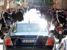 L'arrivo del Presidente Ciampi e della moglie Franca nella città abruzzese.