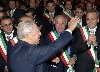 Il Presidente Ciampi al suo arrivo al Palazzo della Provincia.