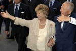Il Presidente Ciampi con la moglie Franca all'arrivo in città