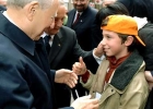 Il Presidente Ciampi al suo arrivo nella città piemontese.