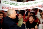 Il Presidente Ciampi all'arrivo nella città piemontese.
