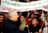 Il Presidente Ciampi all'arrivo nella città piemontese.