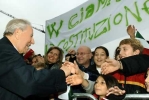 Il Presidente Ciampi al suo arrivo in Piazza Martiri della Libertà