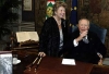 Il Presidente Ciampi con la moglie Franca subito dopo la lettura del messaggio di fine anno.