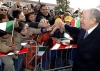 Il Presidente Ciampi al suo arrivo in citt&#224;.