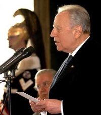 Il Presidente Ciampi in occasione dell'incontro con i candidati ai Premi David di Donatello 2006.
