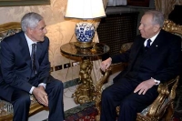 Il Presidente Ciampi a colloquio con Franco Marini neo eletto Presidente del Senato