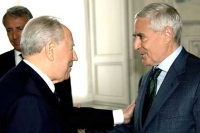 Il Presidente Ciampi con il Presidente del Senato Franco Marini in occasione della Festa del Lavoro