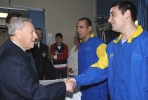 Il Presidente Ciampi visita i militari Emanuele Rivano e Salvarore Giarracca ricoverati all'ospedale del Celio, scampati all'attentato in Afghanistan.