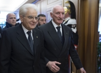 Il Presidente Sergio Mattarella con il Presidente della Corte dei Conti Raffaele Squitieri, in occasione dell'inaugurazione dell'Anno Giudiziario della Corte
