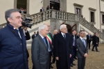 Il Presidente della Repubblica, Sergio Mattarella, al suo arrivo alla sede di Castel 