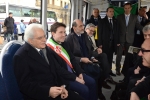 Il Presidente della Repubblica, Sergio Mattarella, con il Sindaco di Firenze, Dario Nardella, a bordo del tramvia per Scandicci