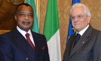 Il Presidente Sergio Mattarella con il Sig. Denis Sassou  N'Guesso, Presidente della Repubblica del Congo