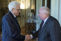 Il Presidente Sergio Mattarella accoglie Joseph Daul, Presidente del Gruppo del Partito Popolare Europeo al Parlamento Europeo
