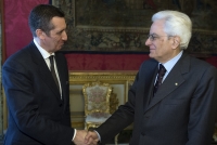Il Presidente Sergio Mattarella  accoglie Rodolfo Maria Sabelli, Presidente dell'Associazione Nazionale Magistrati