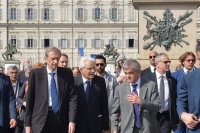 Il Presidente Sergio Mattarella con il Sindaco di Torino, Piero Fassino